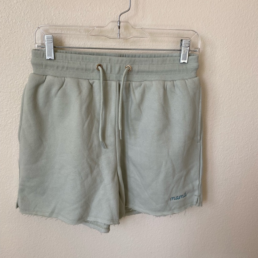 Super Casual MAMA Women’s Sweat Shorts Teal Size M Loungewear Athleisure Shorts